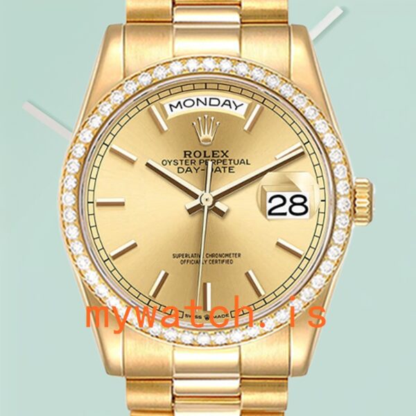 Rolex Day-Date m128348rbr-0026 Mens 36mm Gold-tone: A Timeless Masterpiece