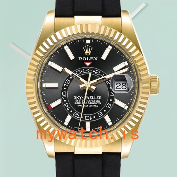 Rolex Sky-Dweller Mens m326238-0009 42mm Automatic Black Dial: Genuine vs. Replica Analysis