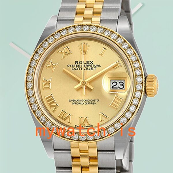Rolex Datejust m279383rbr-0009 Ladies 28mm Champagne Dial Automatic: Genuine vs. Replica